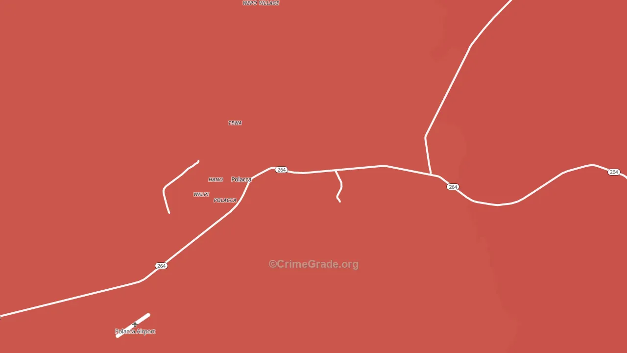 Polacca, AZ Map of Murder Rates