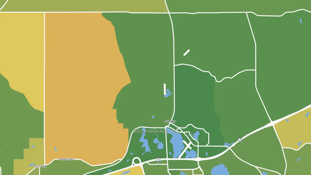 Polk City, FL Map of Murder Rates