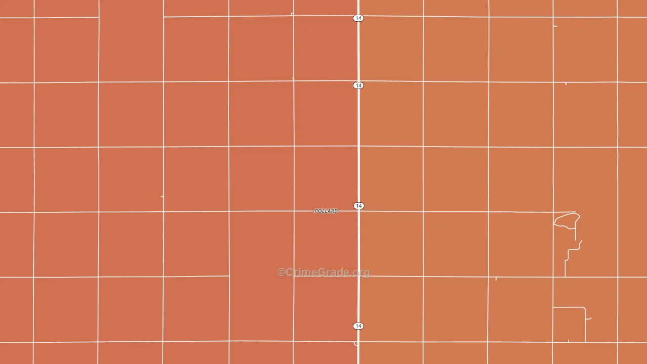 Pollard, KS Map of Murder Rates