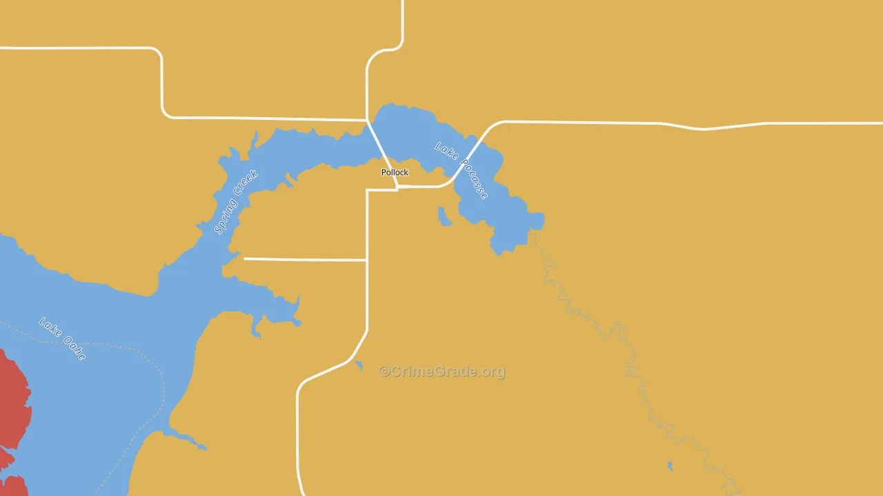 Pollock, SD Map of Murder Rates