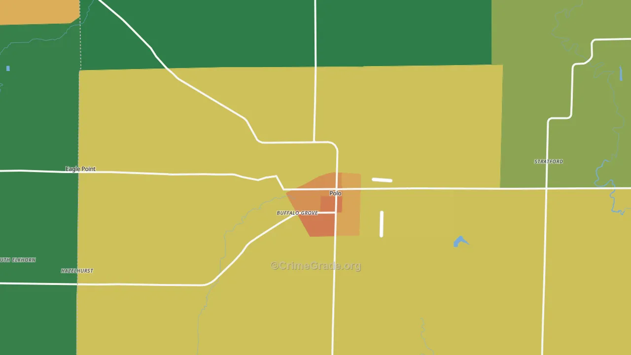 Polo, IL Map of Murder Rates
