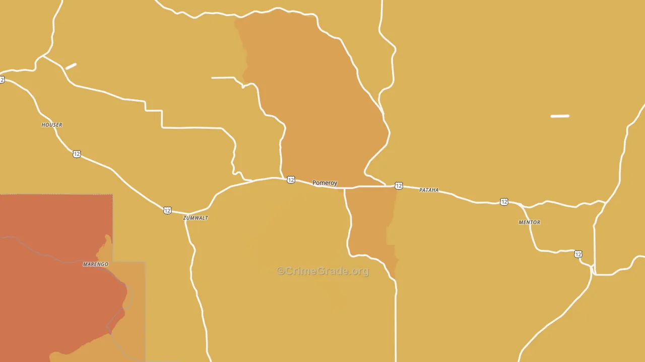 Pomeroy, WA Map of Murder Rates