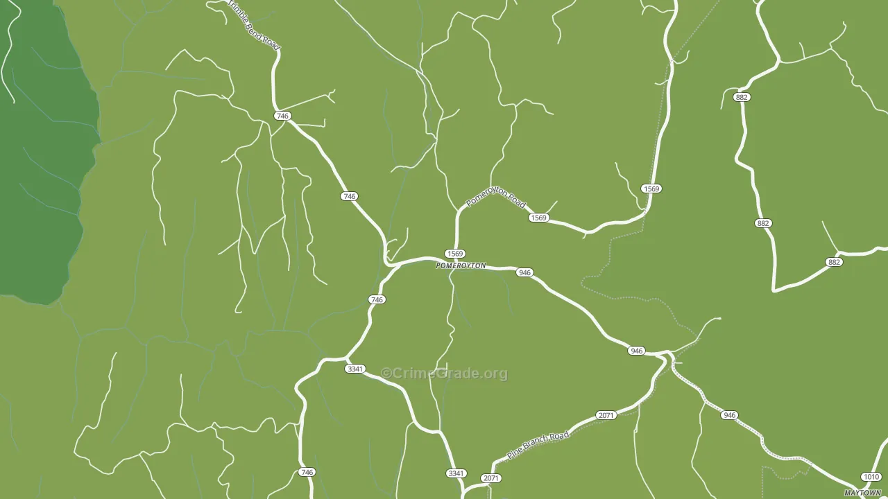 Pomeroyton, KY Map of Murder Rates