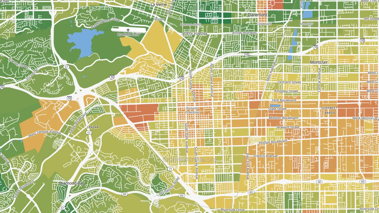 Pomona, CA Map of Murder Rates