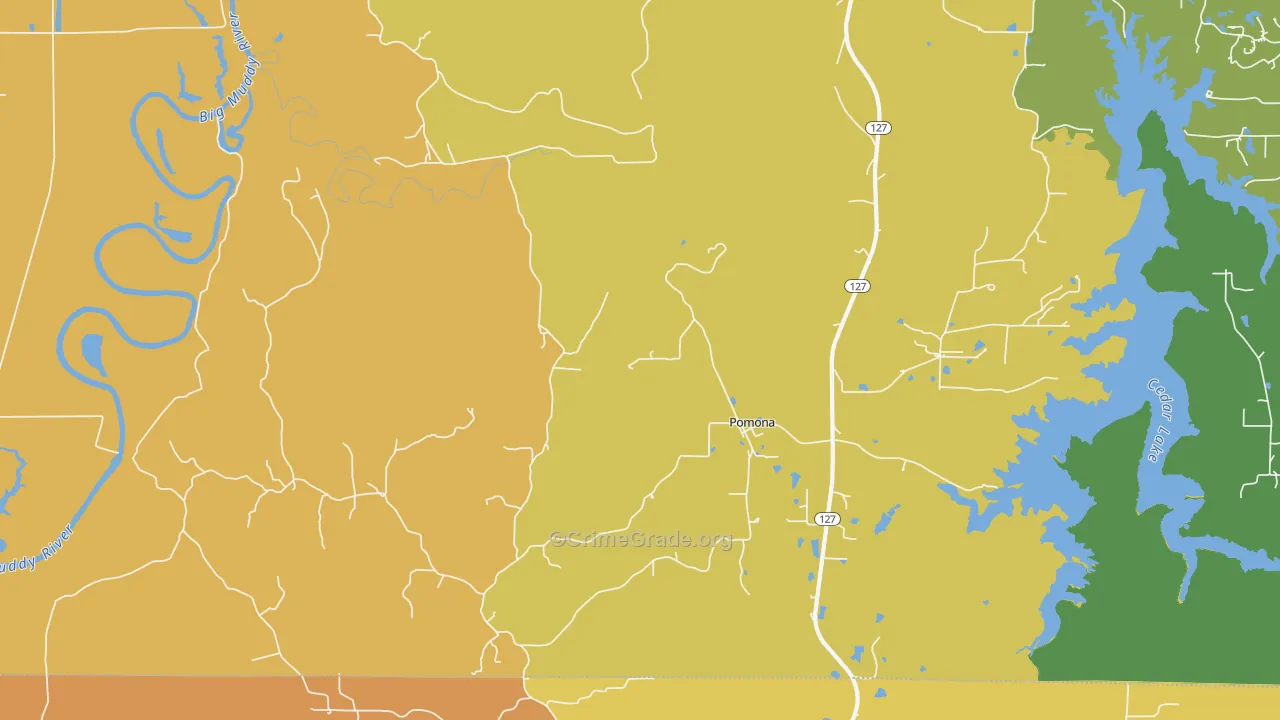 Pomona, IL Map of Murder Rates