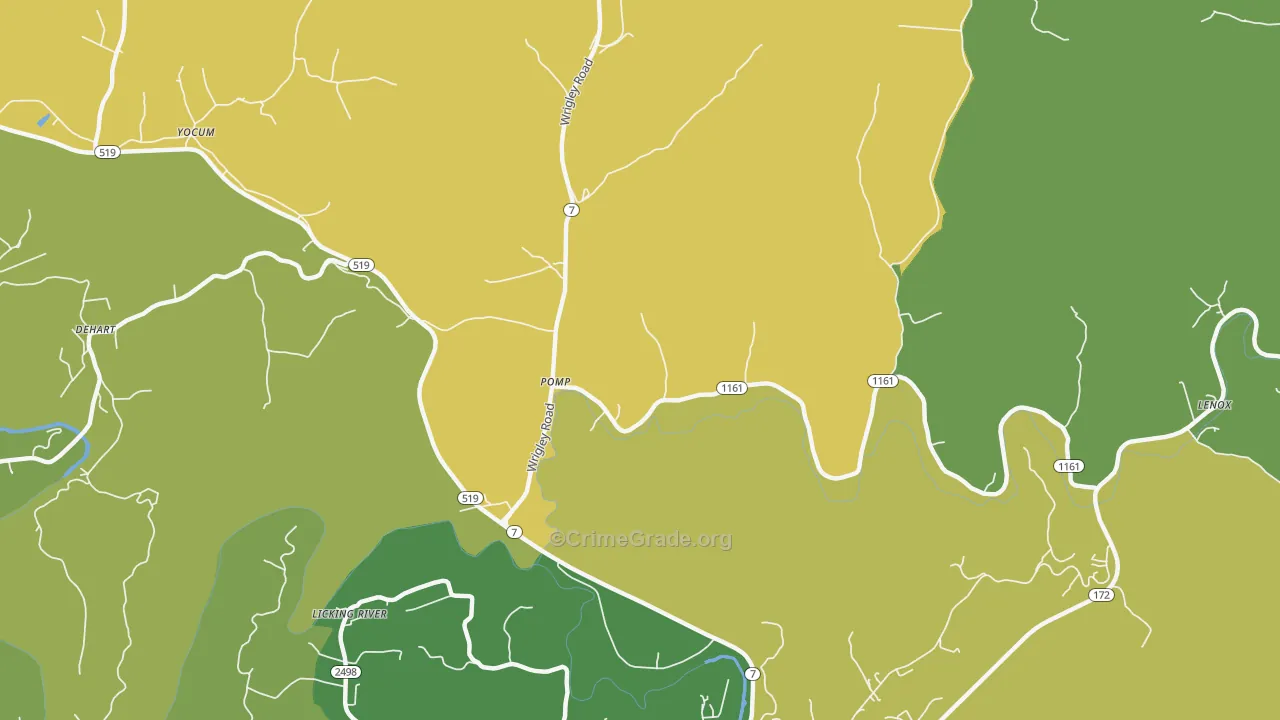 Pomp, KY Map of Murder Rates