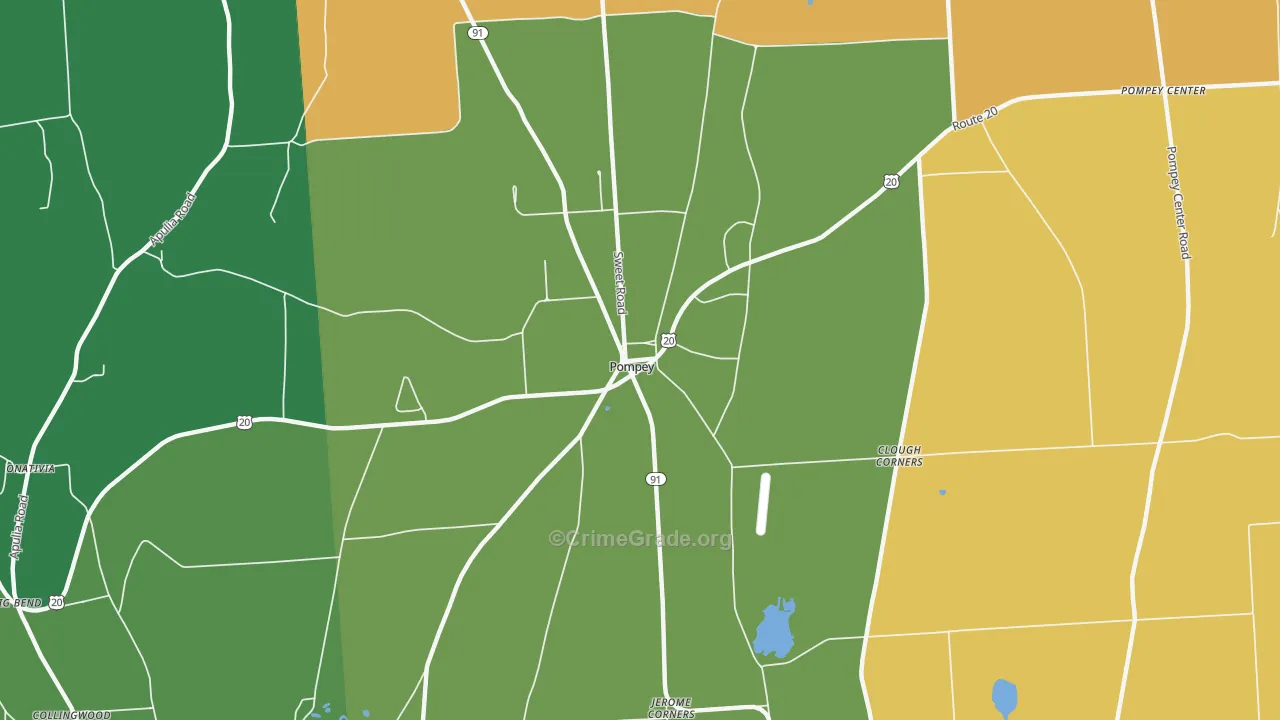 Pompey, NY Map of Murder Rates