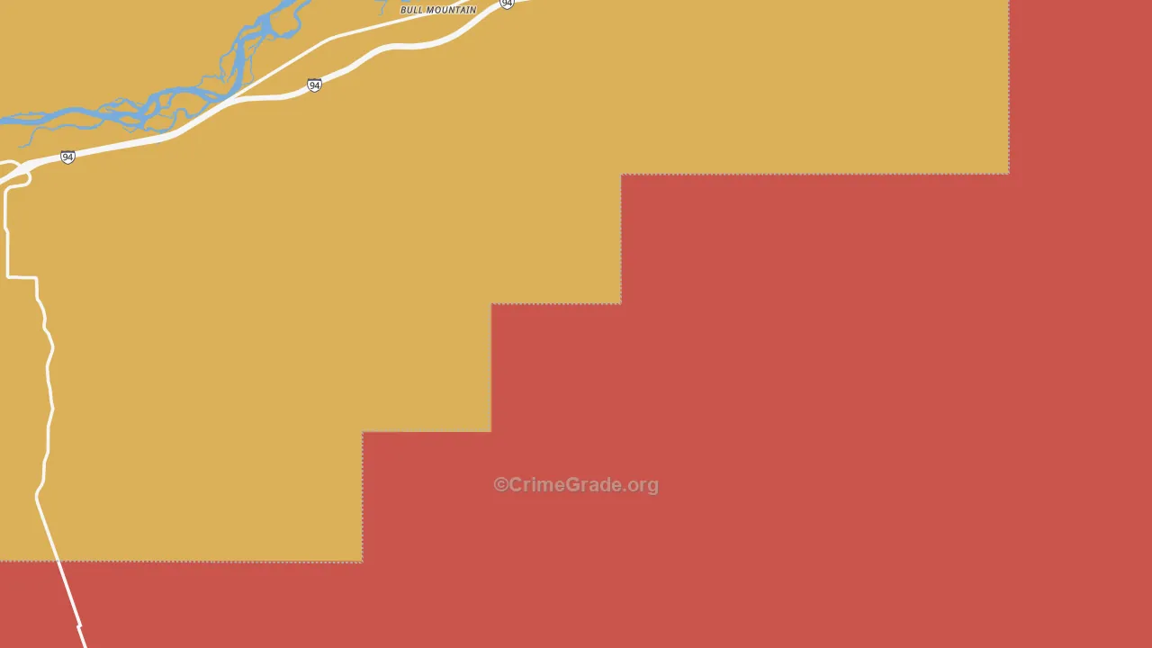 Pompeys Pillar, MT Map of Murder Rates