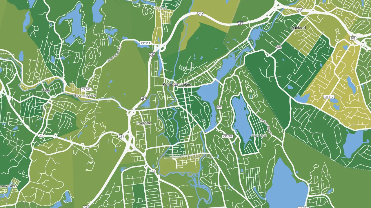 Pompton Lakes, NJ Map of Murder Rates