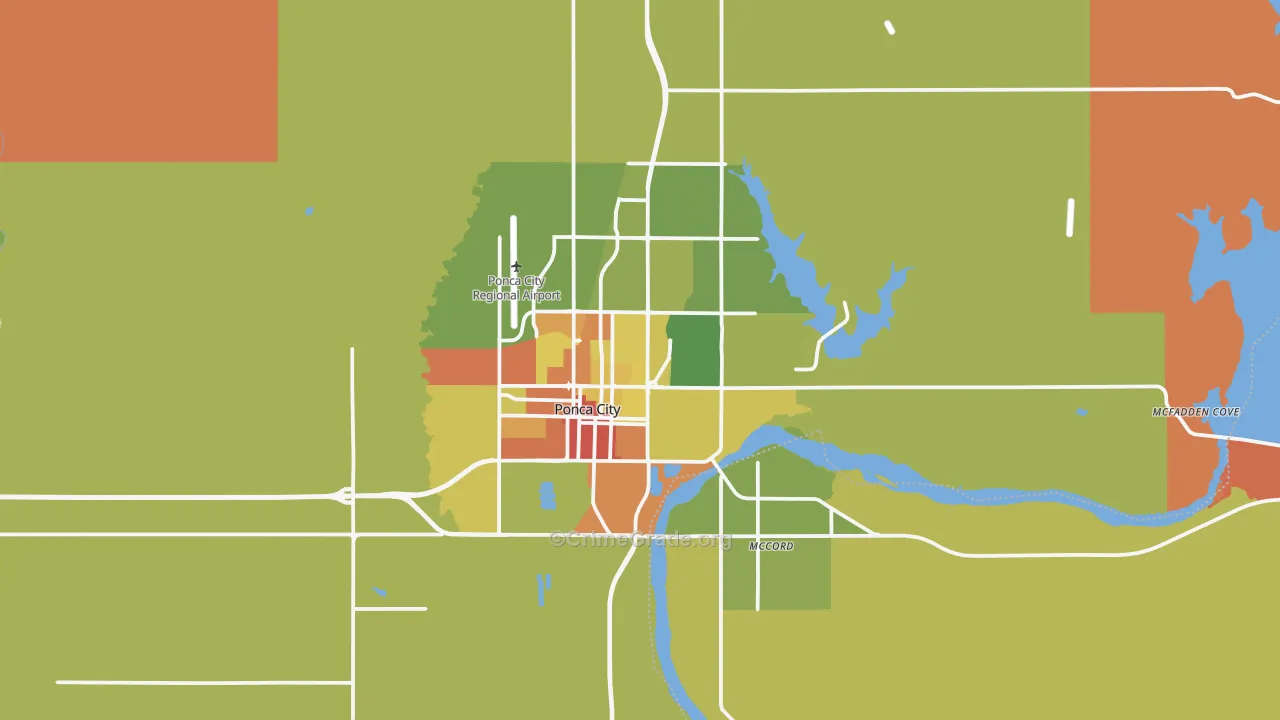 Ponca City, OK Map of Murder Rates