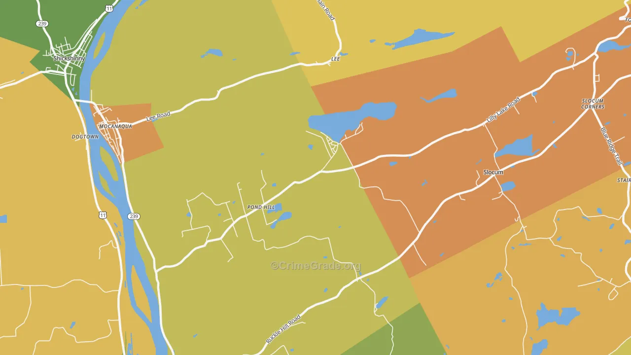 Pond Hill, PA Map of Murder Rates