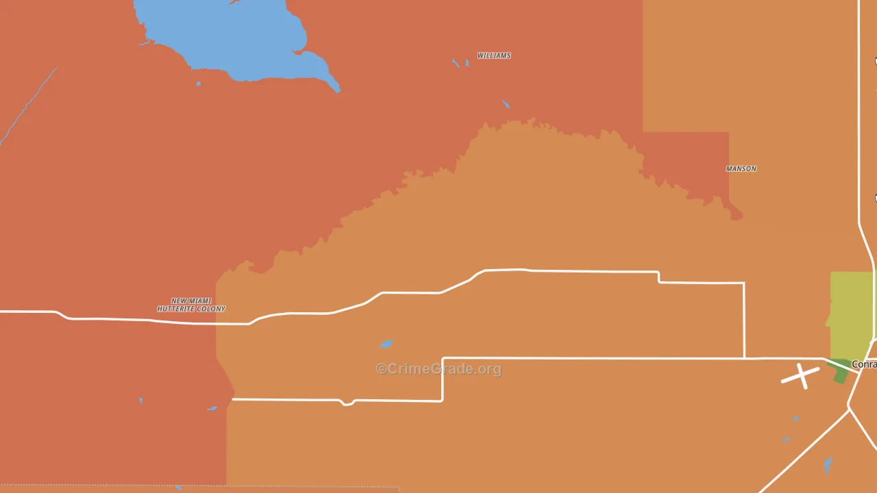 Pondera County, MT Map of Murder Rates
