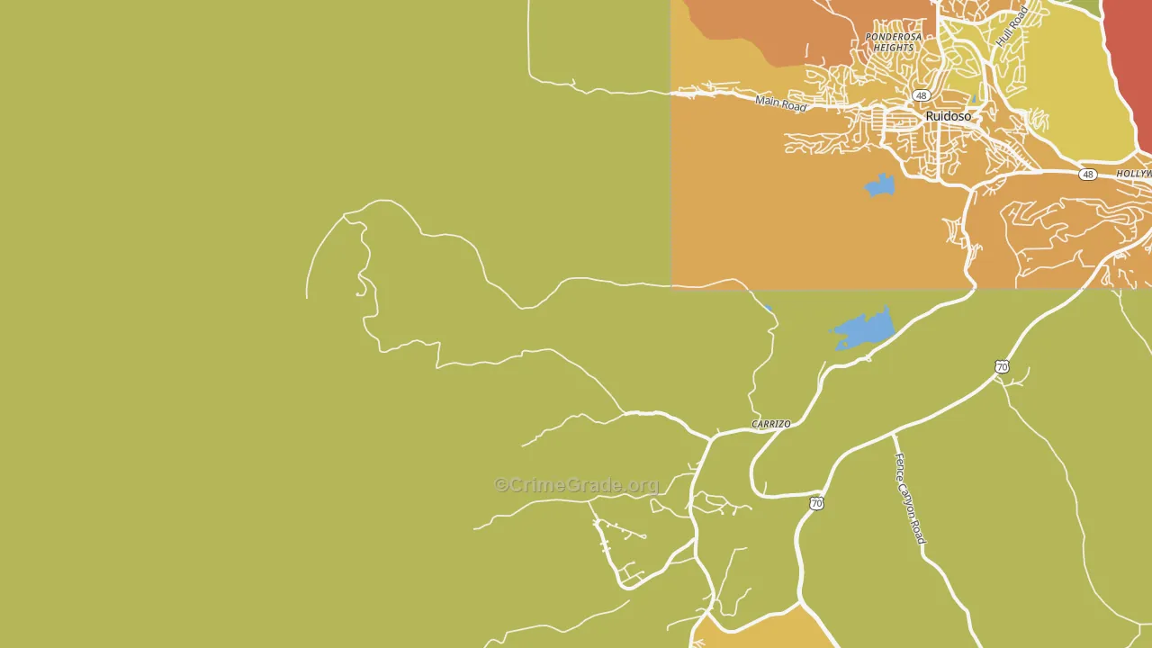 Ponderosa Heights, NM Map of Murder Rates