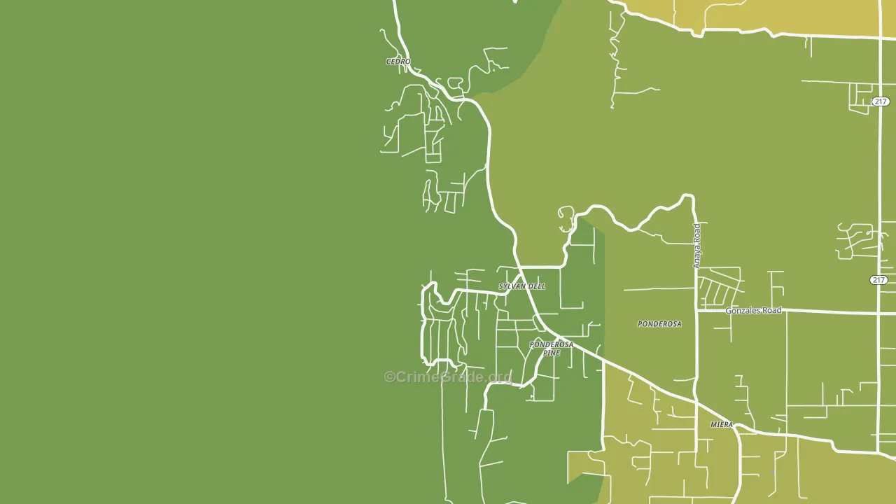 Ponderosa Pine, NM Map of Murder Rates