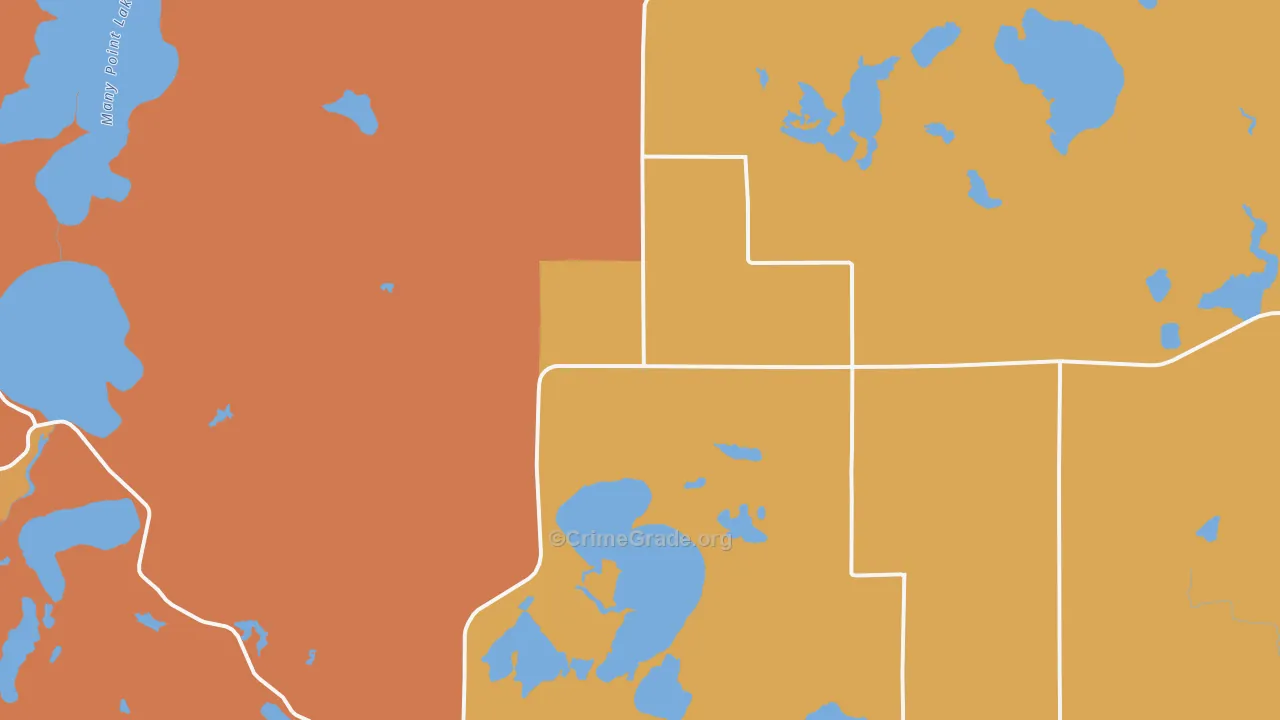 Ponsford, MN Map of Murder Rates