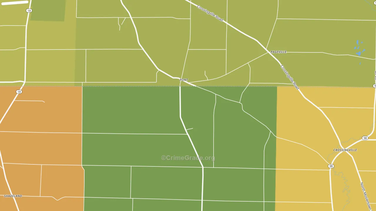 Pont, PA Map of Murder Rates