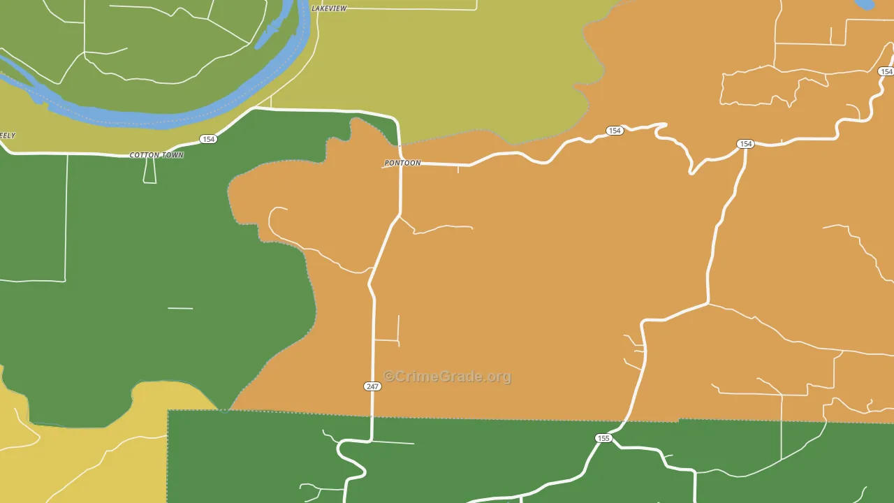 Pontoon, AR Map of Murder Rates