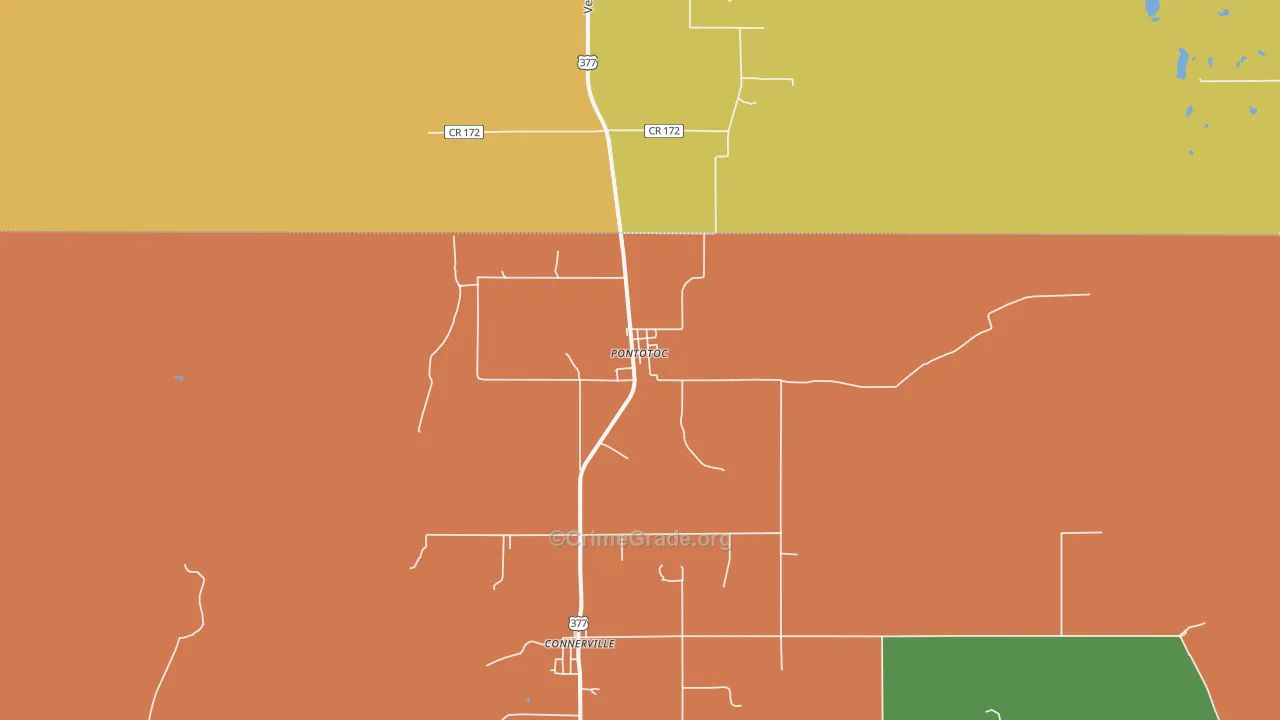 Pontotoc, OK Map of Murder Rates