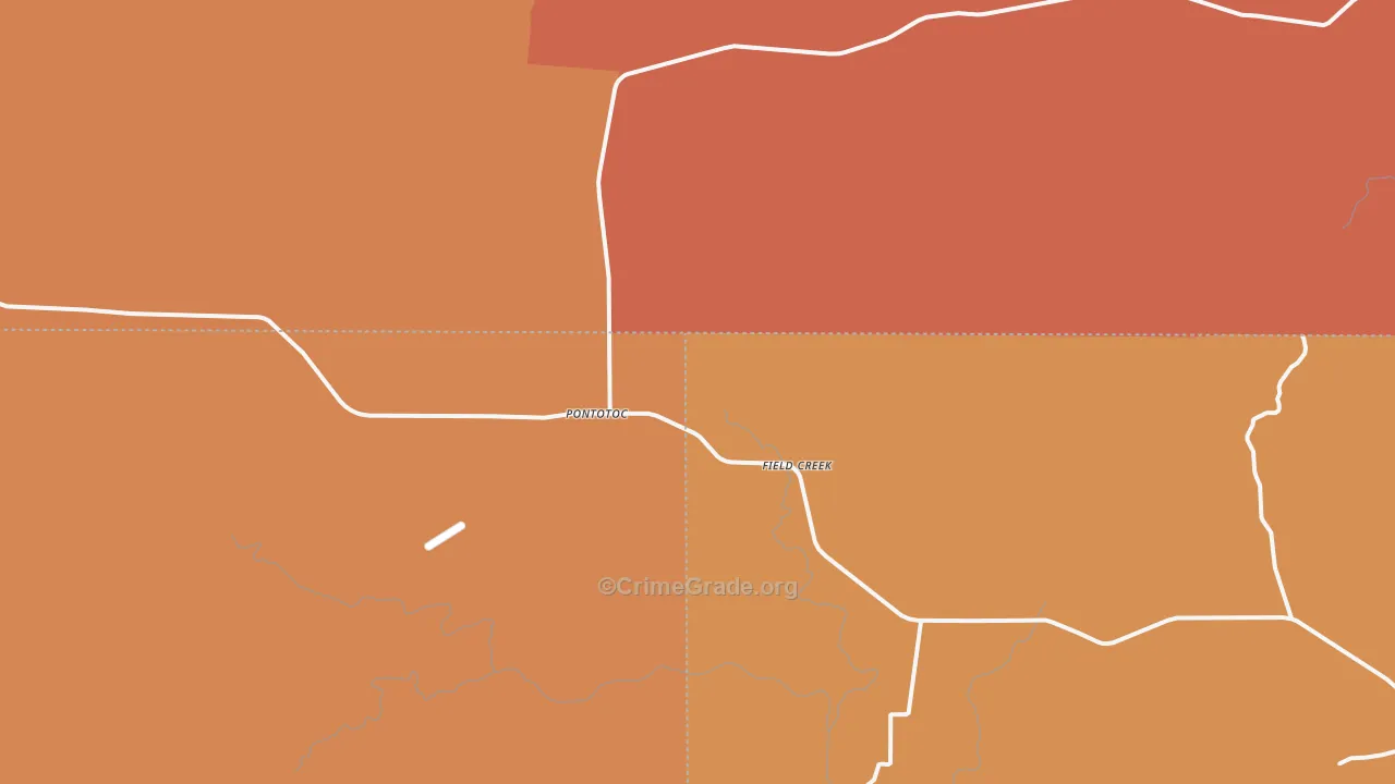 Pontotoc, TX Map of Murder Rates