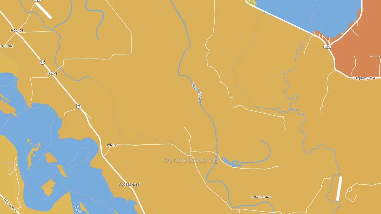 Poole, LA Map of Murder Rates