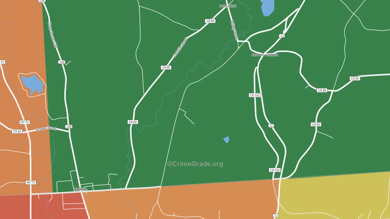 Poolville, NY Map of Murder Rates