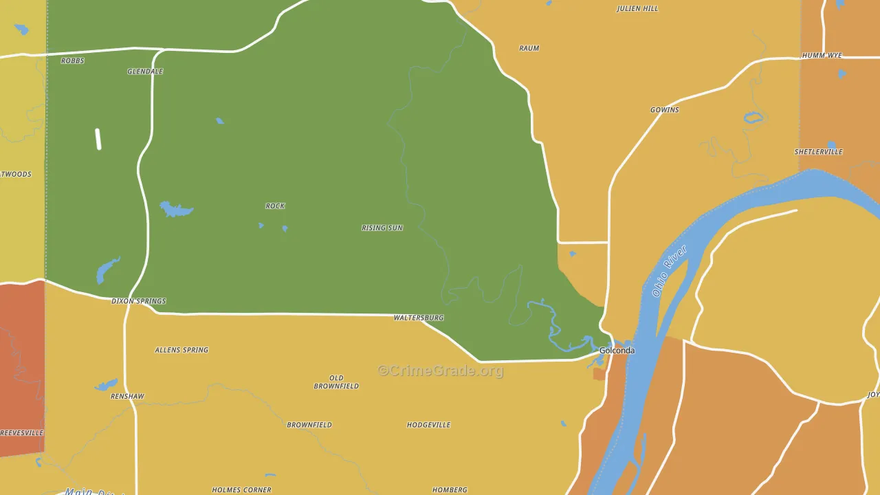 Pope County, IL Map of Murder Rates