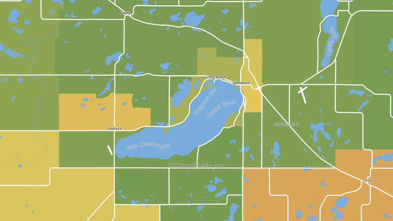 Pope County, MN Map of Murder Rates
