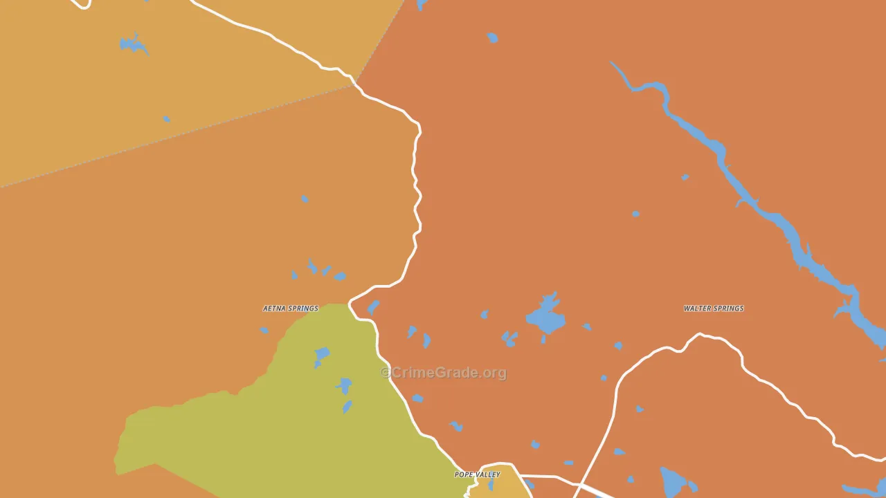 Pope Valley, CA Map of Murder Rates