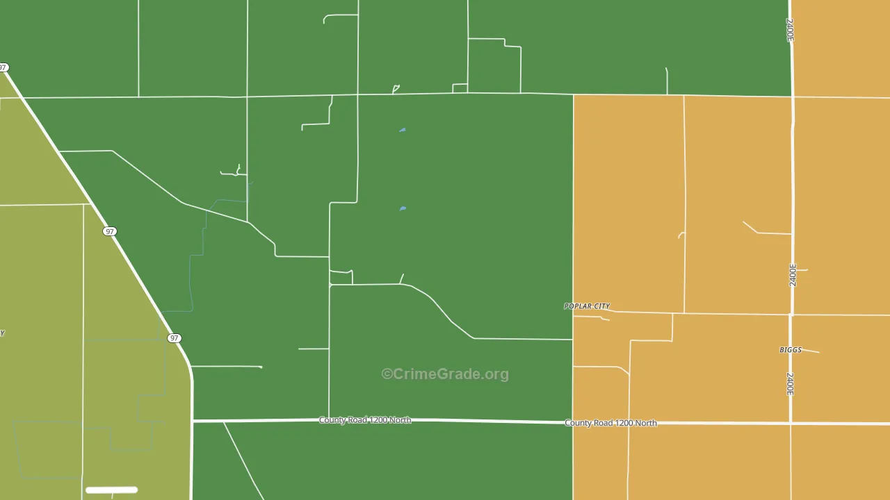 Poplar City, IL Map of Murder Rates