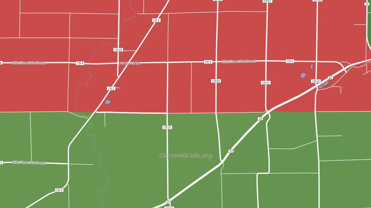 Popple Creek, MN Map of Murder Rates