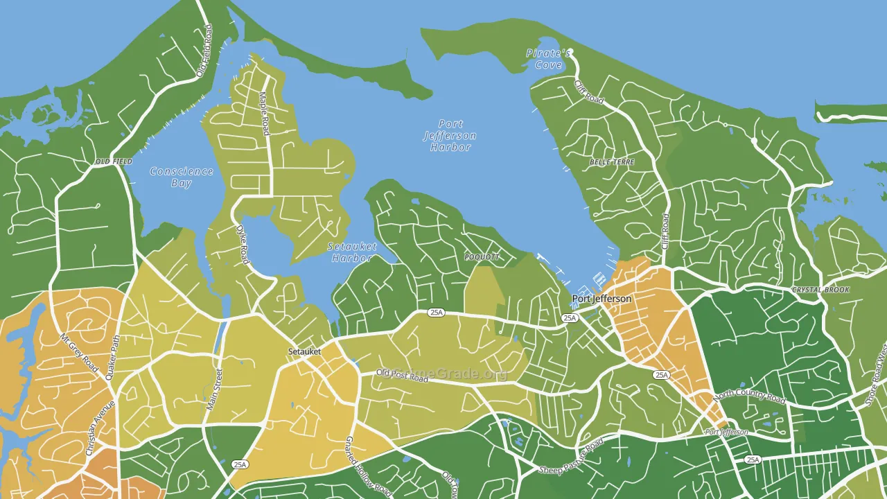 Poquott, NY Map of Murder Rates