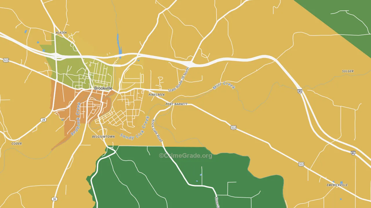 Port Barnett, PA Map of Murder Rates