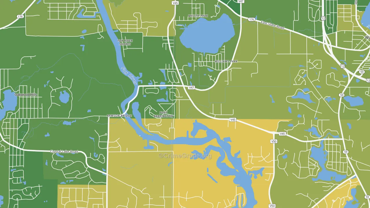 Port Barrington, IL Map of Murder Rates