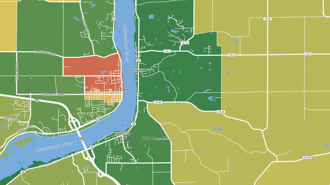 Port Byron, IL Map of Murder Rates