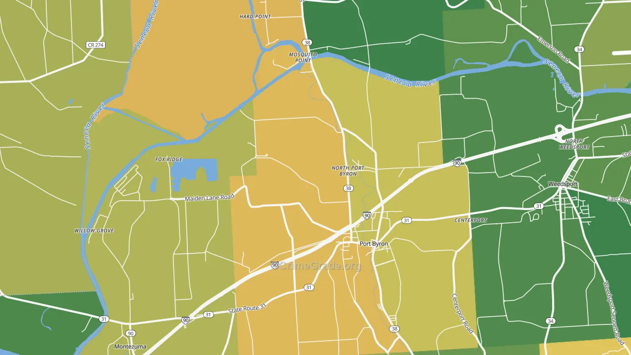 Port Byron, NY Map of Murder Rates