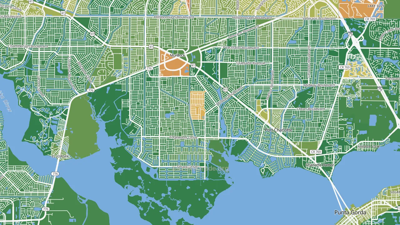 Port Charlotte, FL Map of Murder Rates