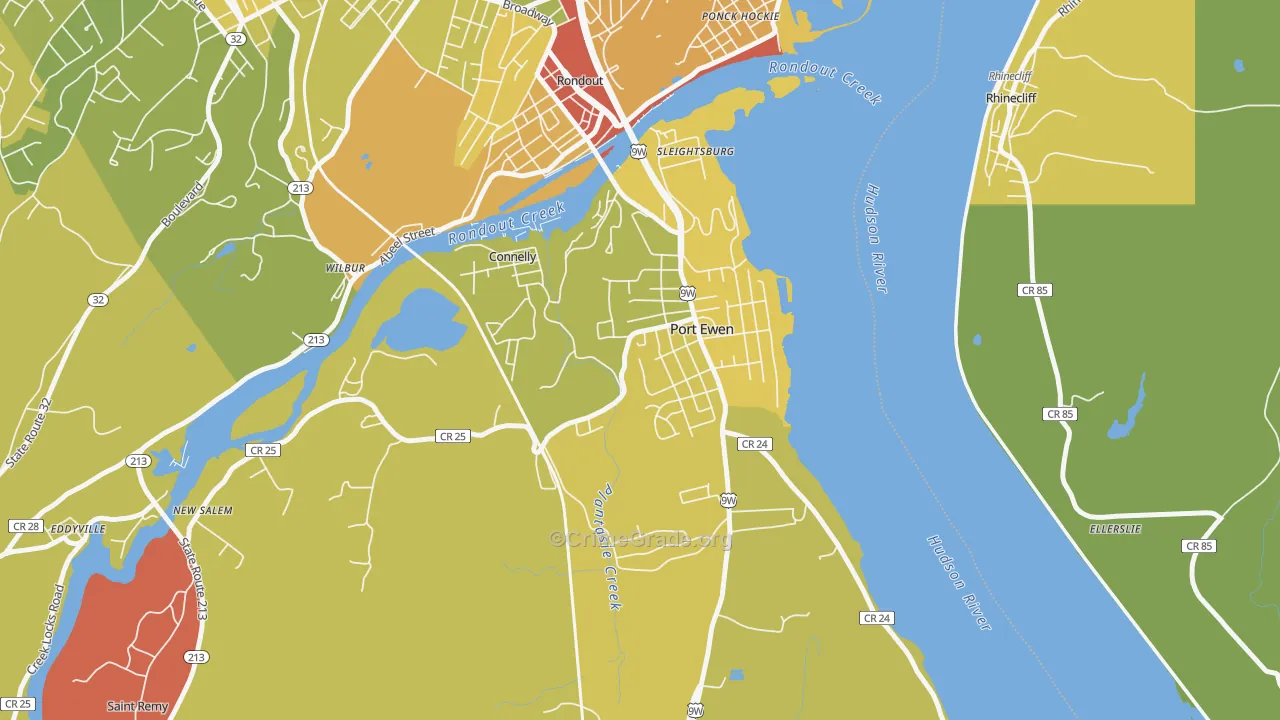 Port Ewen, NY Map of Murder Rates