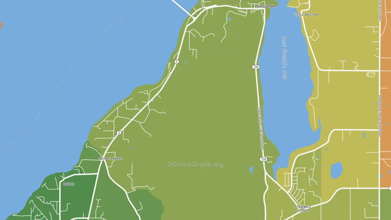 Port Gamble, WA Map of Murder Rates
