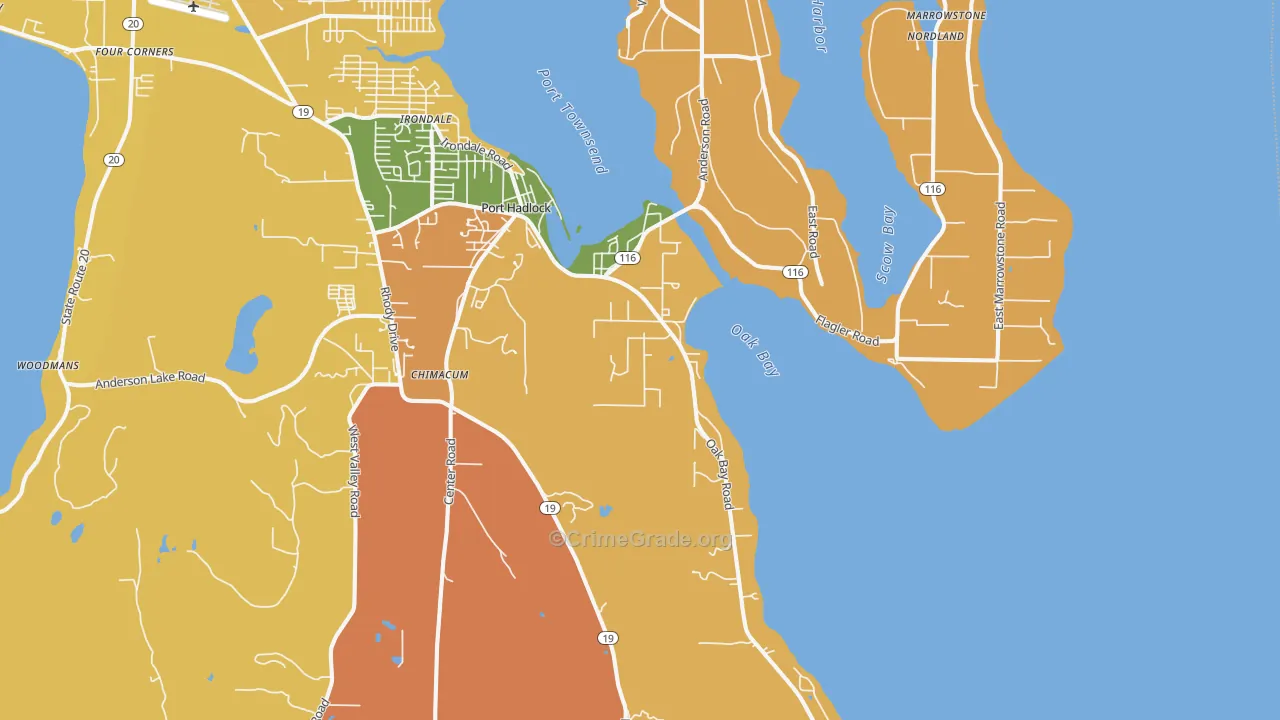 Port Hadlock, WA Map of Murder Rates