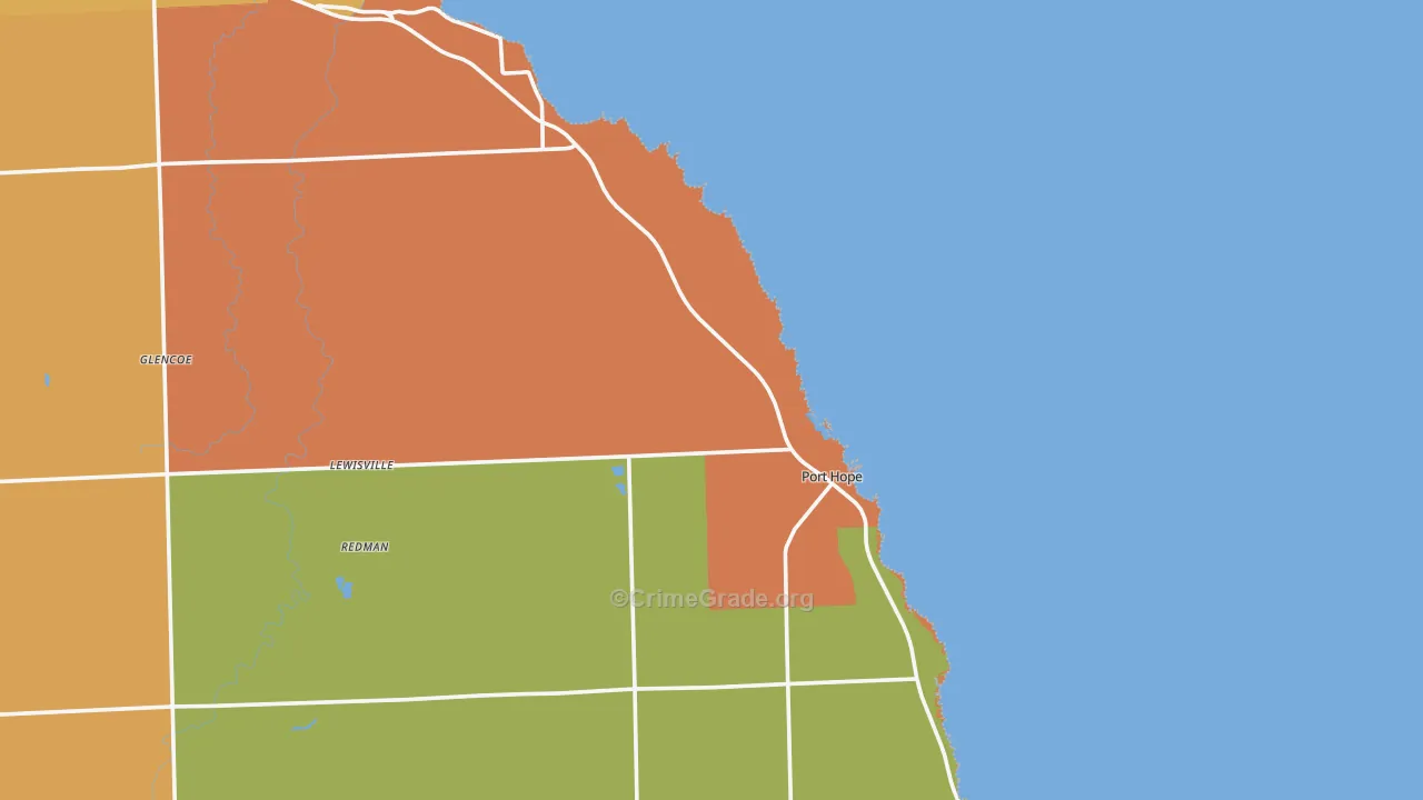 Port Hope, MI Map of Murder Rates