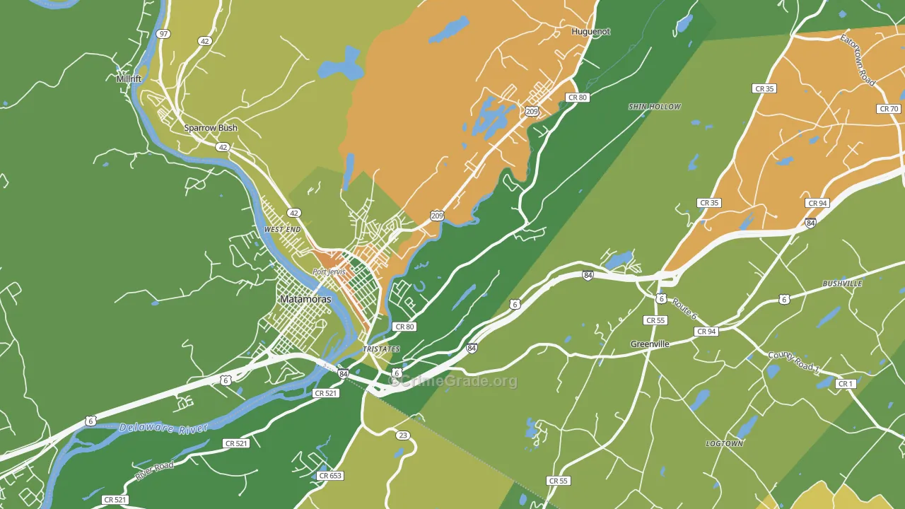 Port Jervis, NY Map of Murder Rates