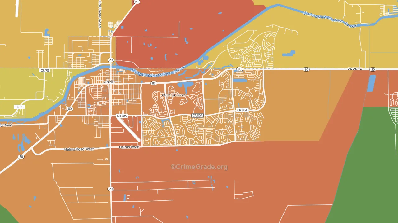 Port Labelle, FL Map of Murder Rates