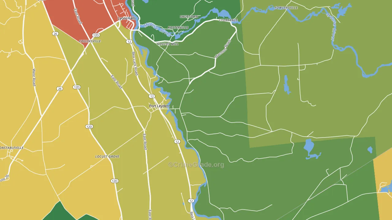 Port Leyden, NY Map of Murder Rates