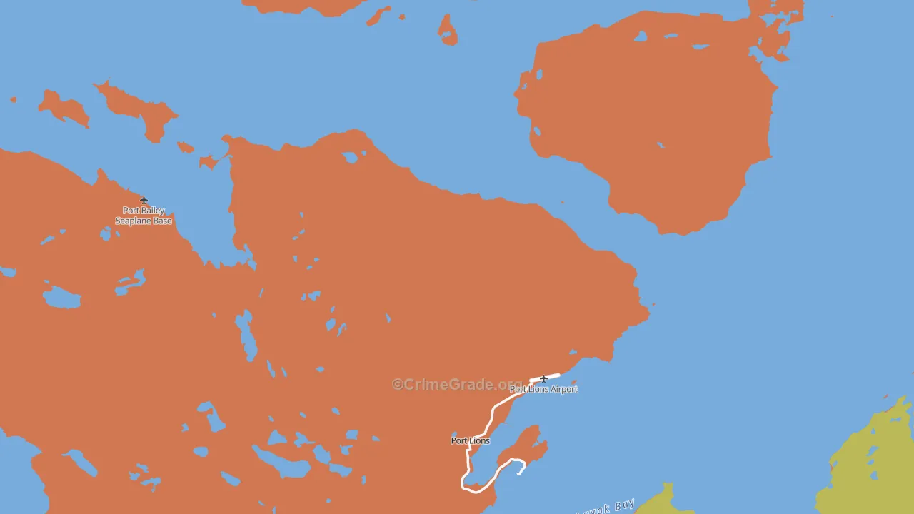 Port Lions, AK Map of Murder Rates