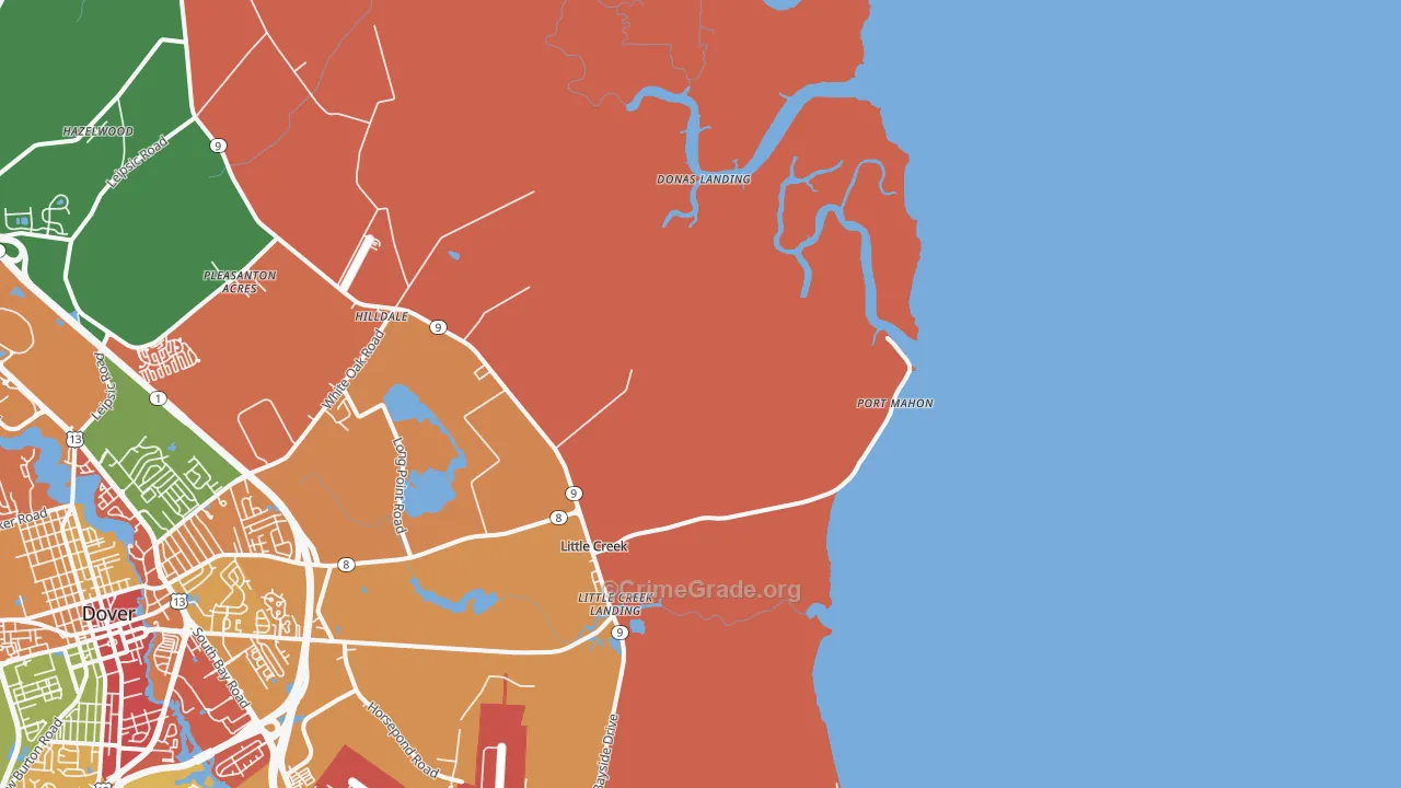 Port Mahon, DE Map of Murder Rates