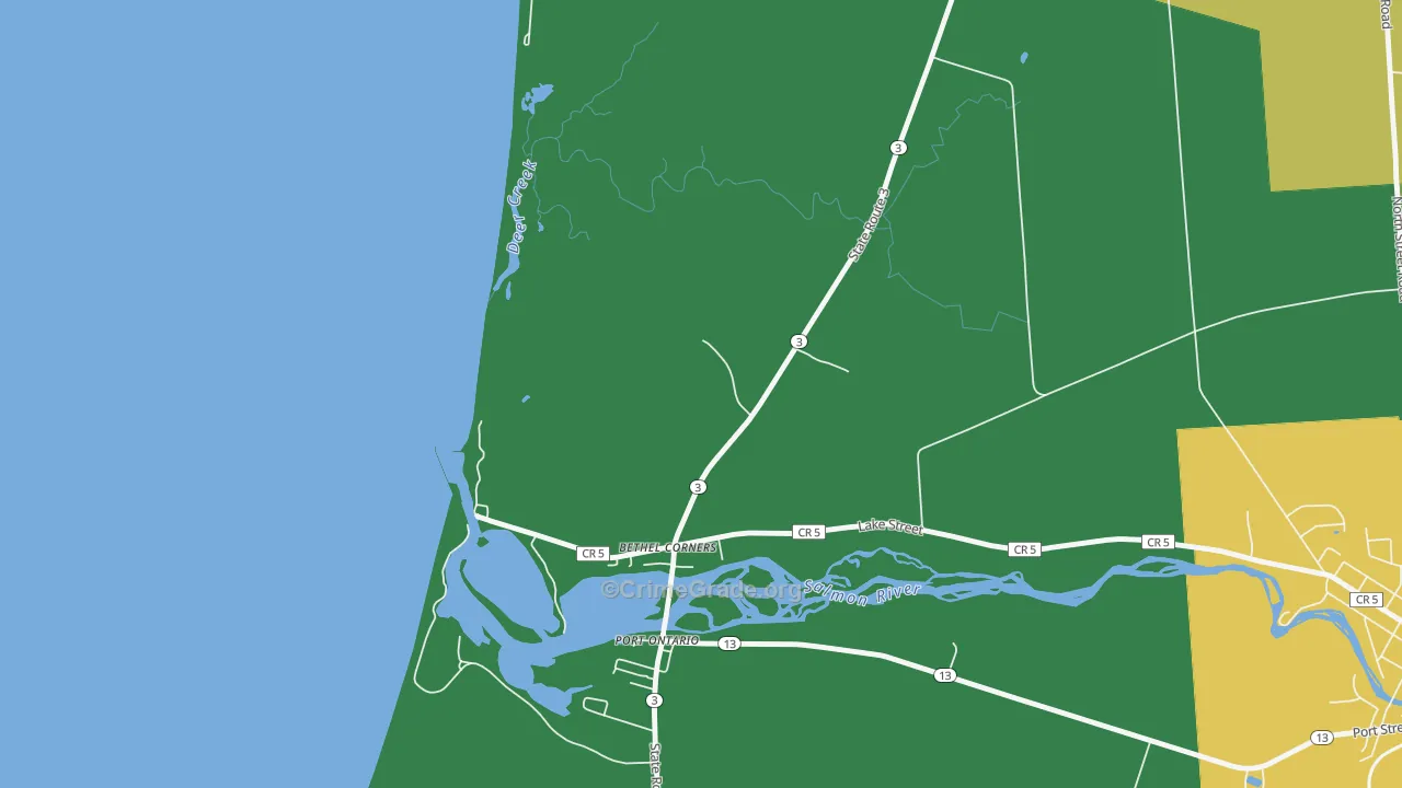 Port Ontario, NY Map of Murder Rates
