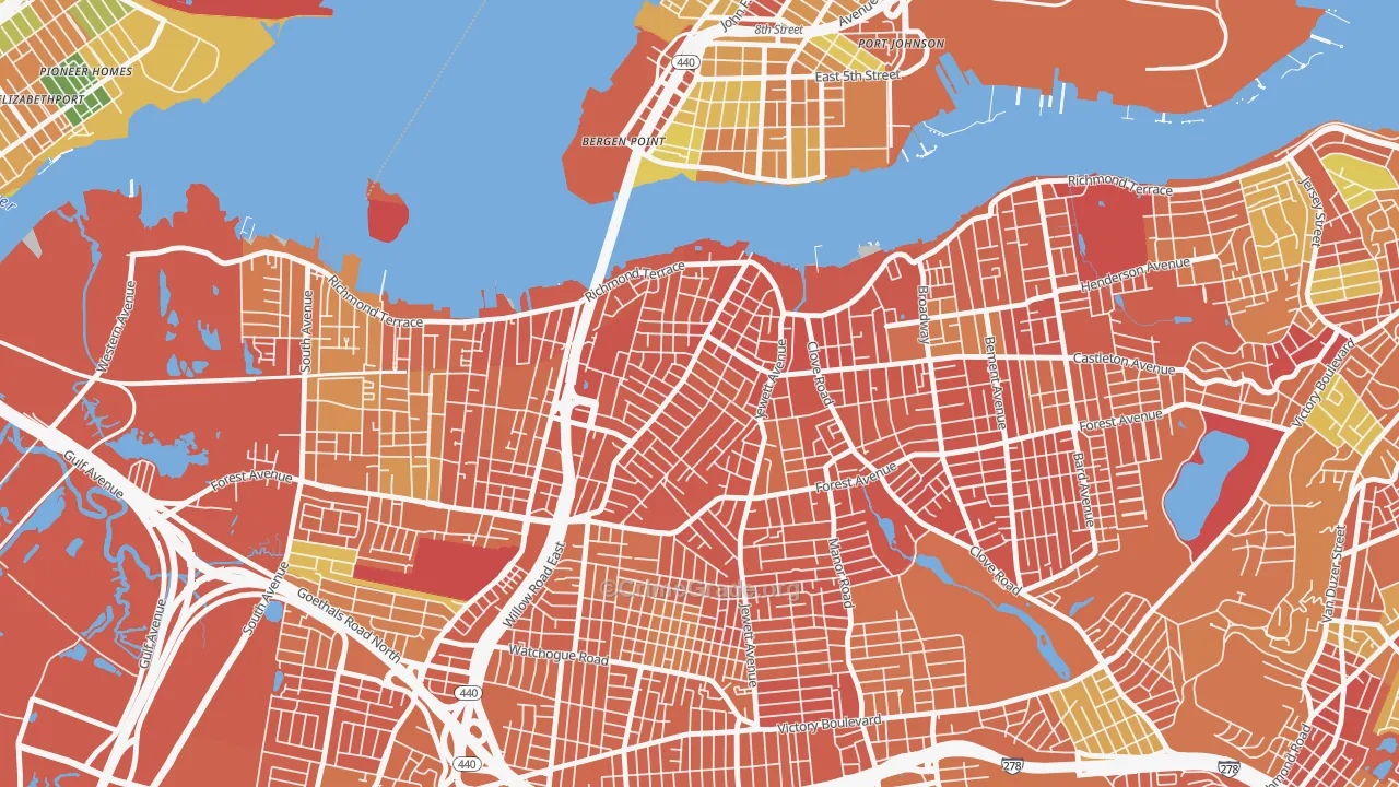 Port Richmond, Staten Island, NY Map of Murder Rates