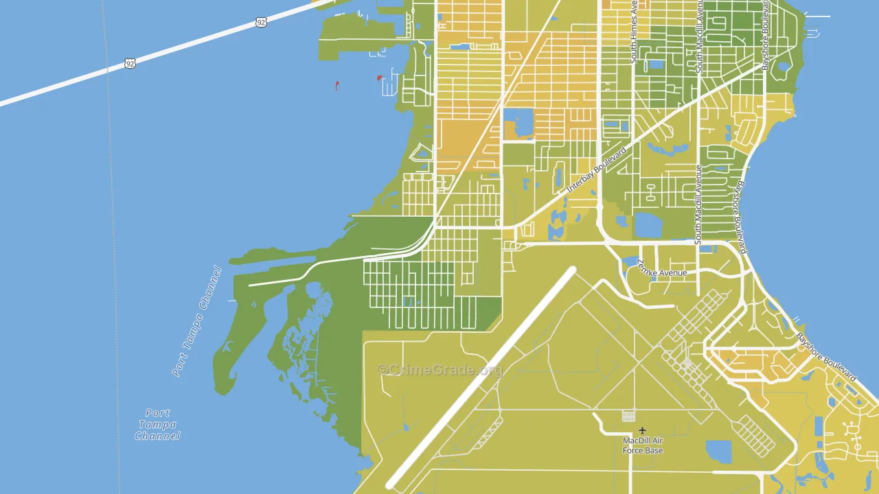 Port Tampa City, Tampa, FL Map of Murder Rates