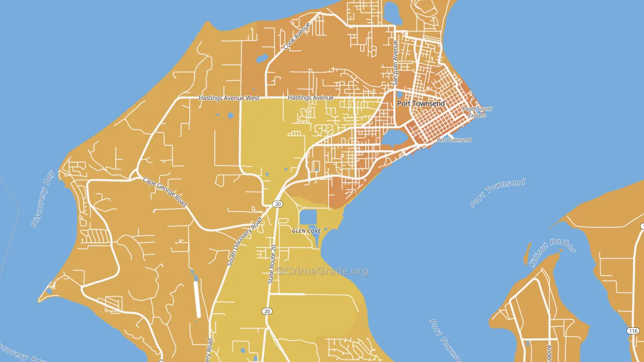 Port Townsend, WA Map of Murder Rates