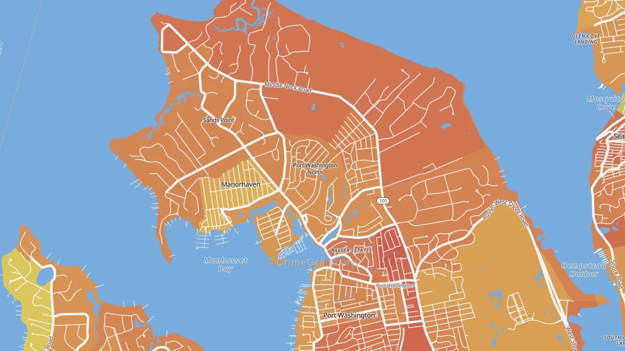 Port Washington North, NY Map of Murder Rates